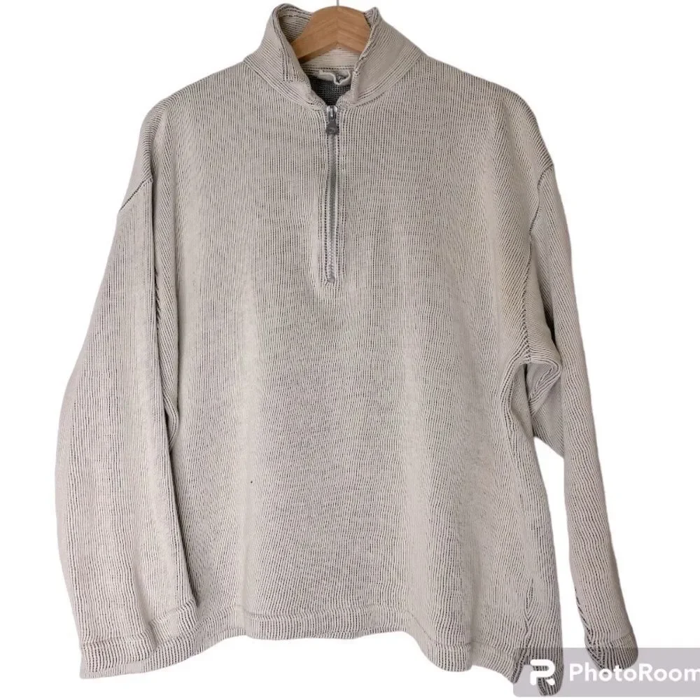 VINTAGE CANYON RIVER BLUES QUARTER ZIP SWEATER SIZE LARGE